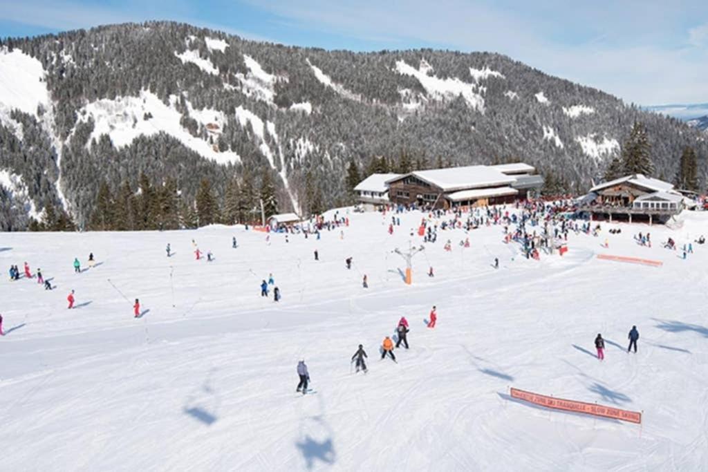 L'Enchalpe: Ski-In Studio with Pool and Mountain Views Saint-Jean-d'Aulps Exterior photo