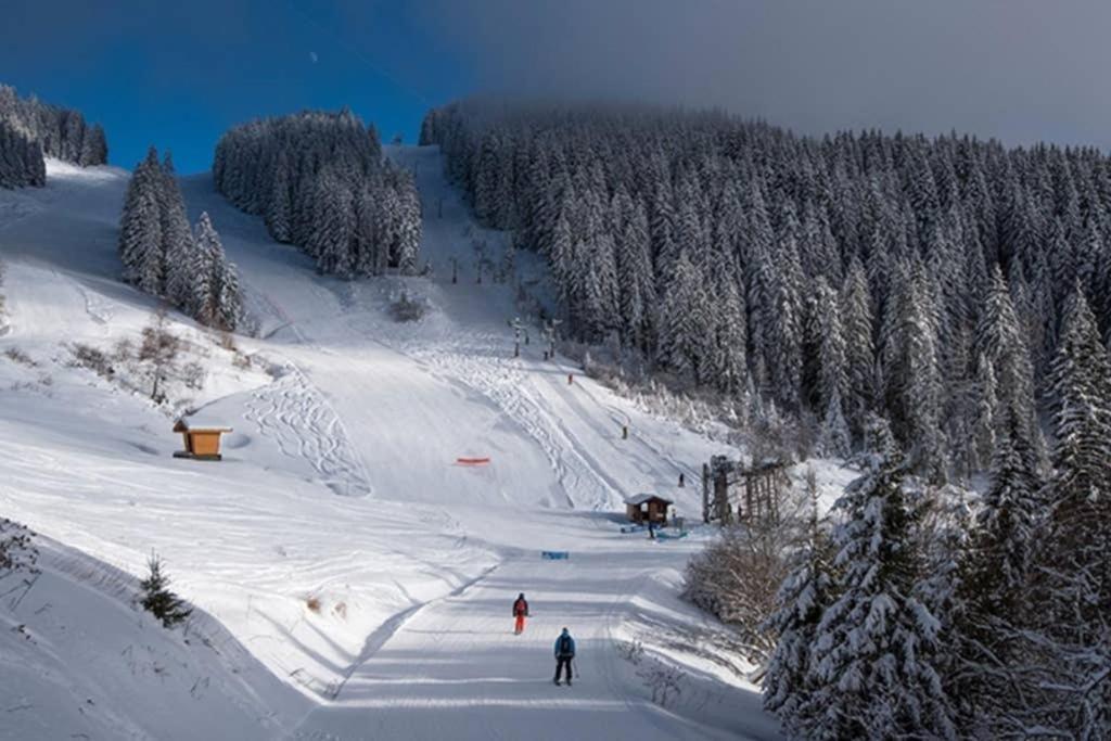 L'Enchalpe: Ski-In Studio with Pool and Mountain Views Saint-Jean-d'Aulps Exterior photo
