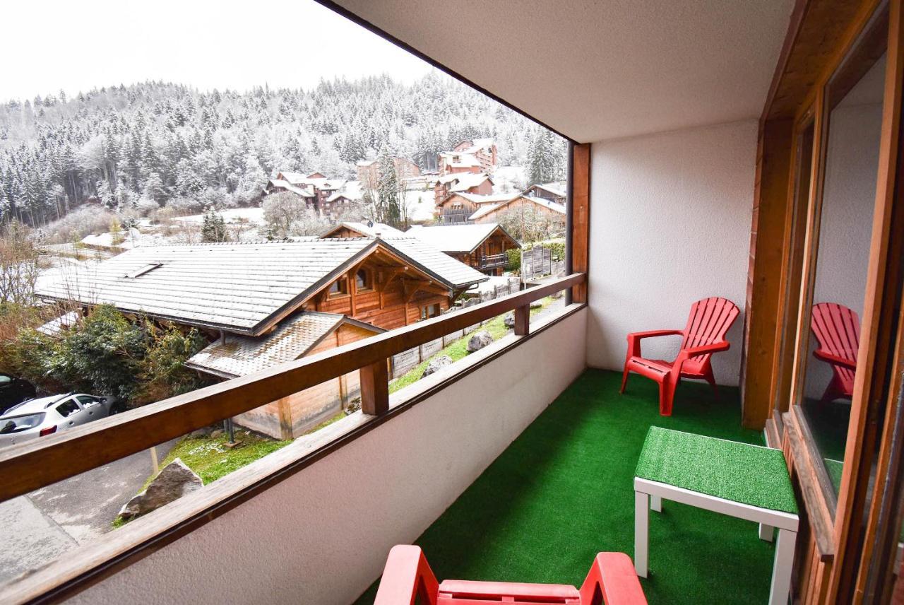 L'Enchalpe: Ski-In Studio with Pool and Mountain Views Saint-Jean-d'Aulps Exterior photo